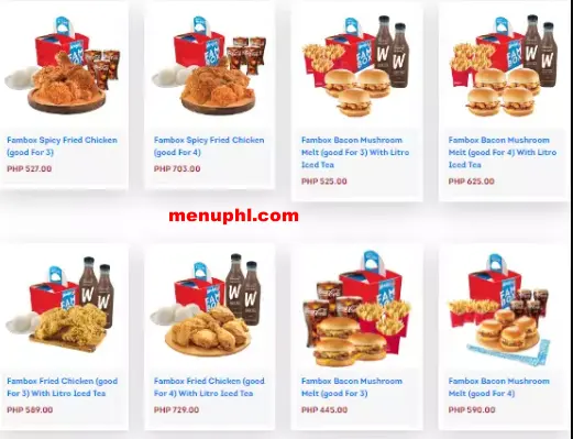 WENDY’S FAMBOX MENU PRICES