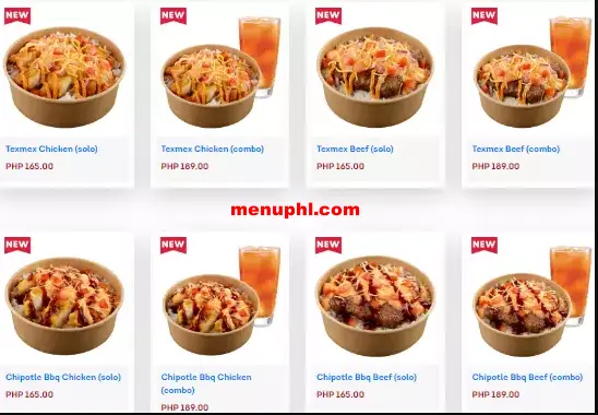 WENDY’S RICE BOWLS MENU WITH PRICES