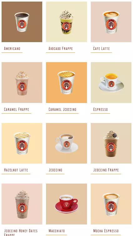 JCO ESPRESSO & COFFEE PRICES