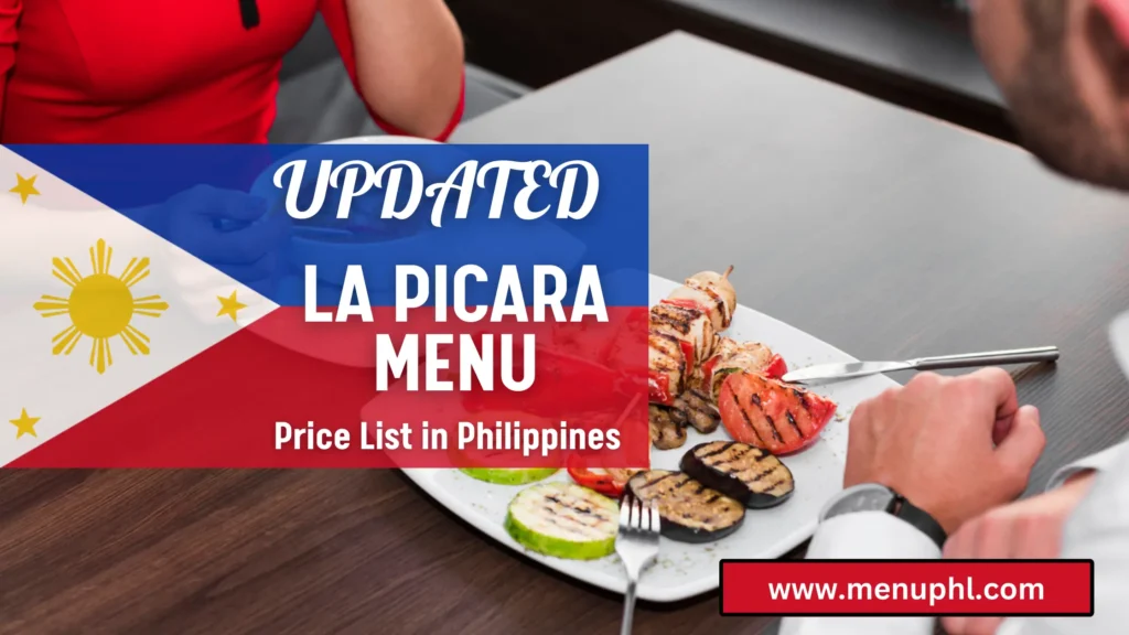 LA PICARA MENU PHILIPPINES 