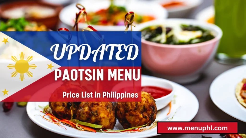 PAOTSIN MENU PHILIPPINES