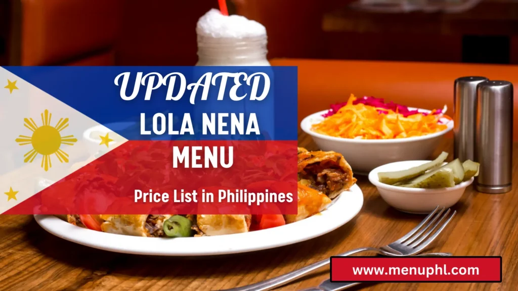 LOLA NENA MENU PHILIPPINES