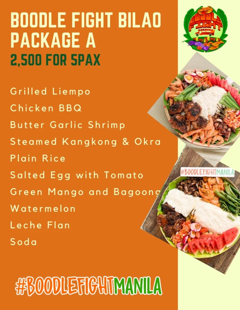 BOODLE FIGHT ALA CARTE MENU WITH PRICES