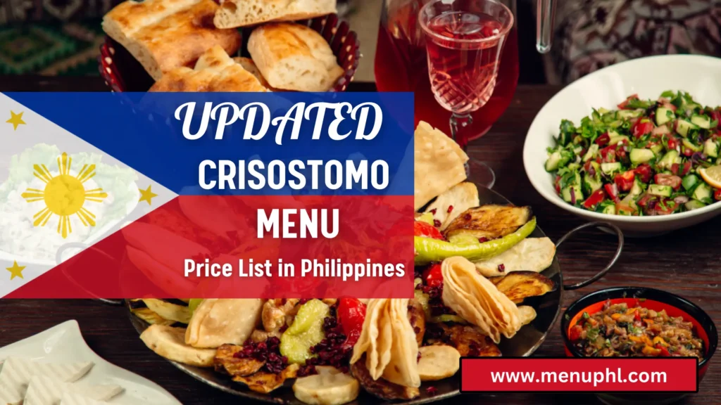 CRISOSTOMO MENU PHILIPPINES