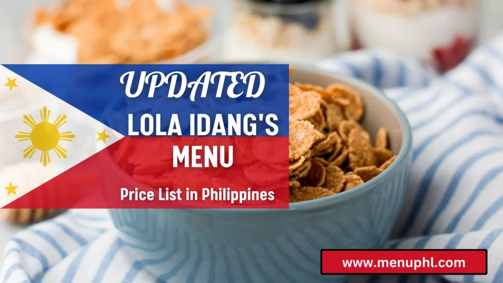 LOLA IDANGS MENU PHILIPPINES