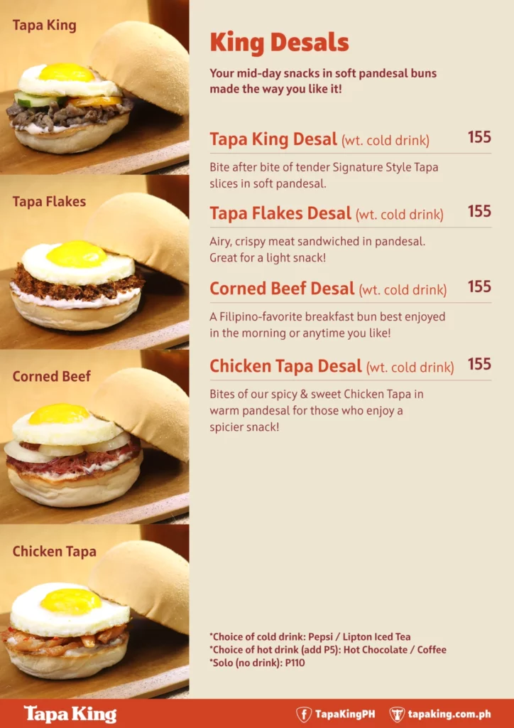 TAPA KING KING DESALS PRICES