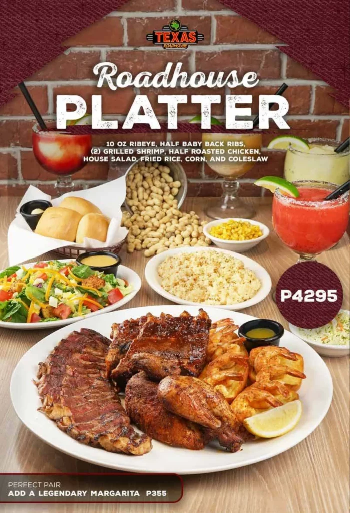 TEXAS ROADHOUSE SHAREABLE PLATTERS MENU PRICES