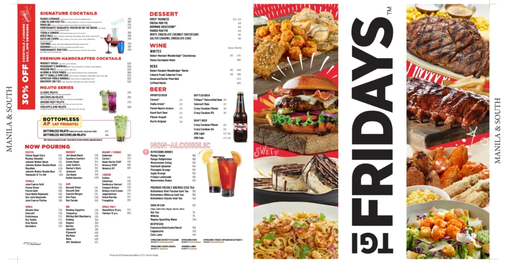 TGI FRIDAYS SIGNATURE CREATIONS PRICES