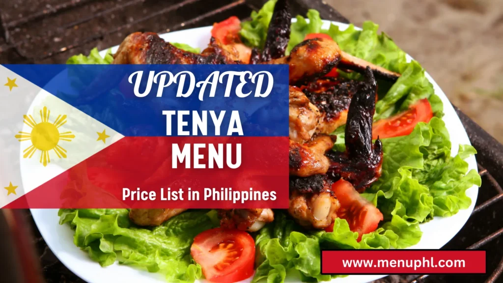 TENYA MENU PHILIPPINES 