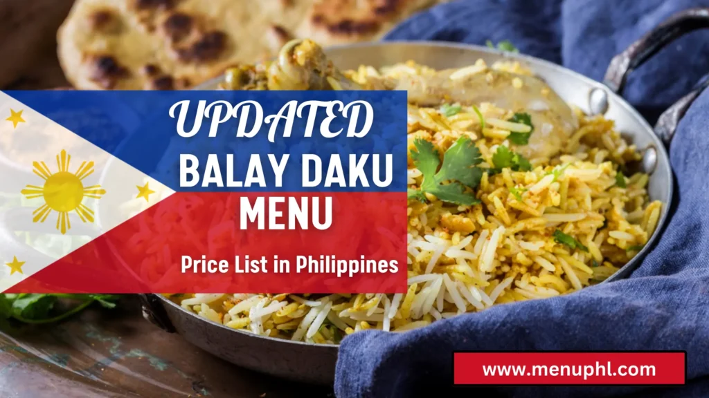 BALAY DAKO MENU PHILIPPINES 