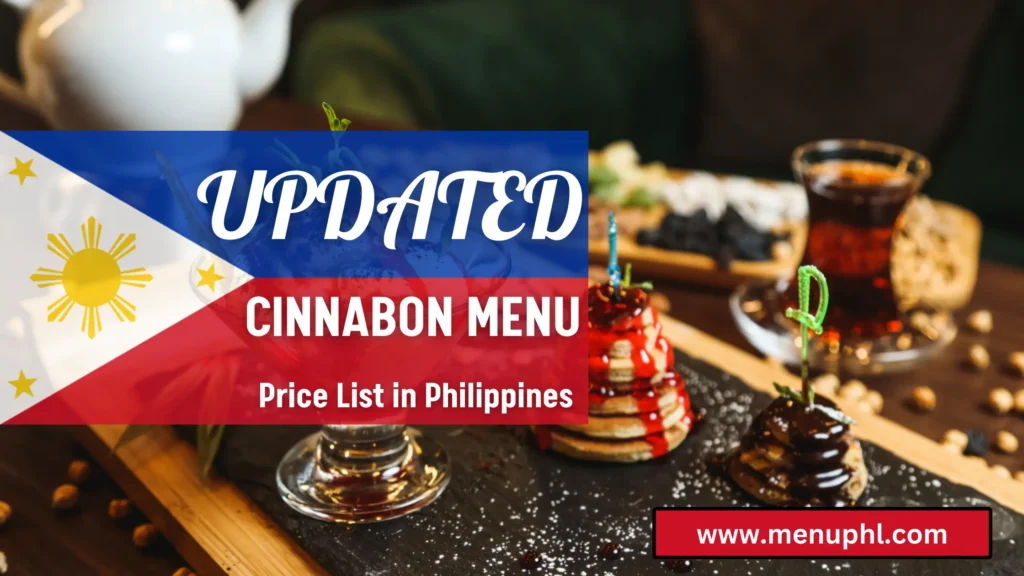 CINNABON MENU PHILIPPINES