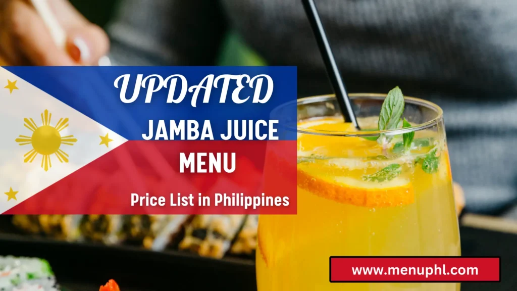 JAMBA JUICE MENU PHILIPPINES