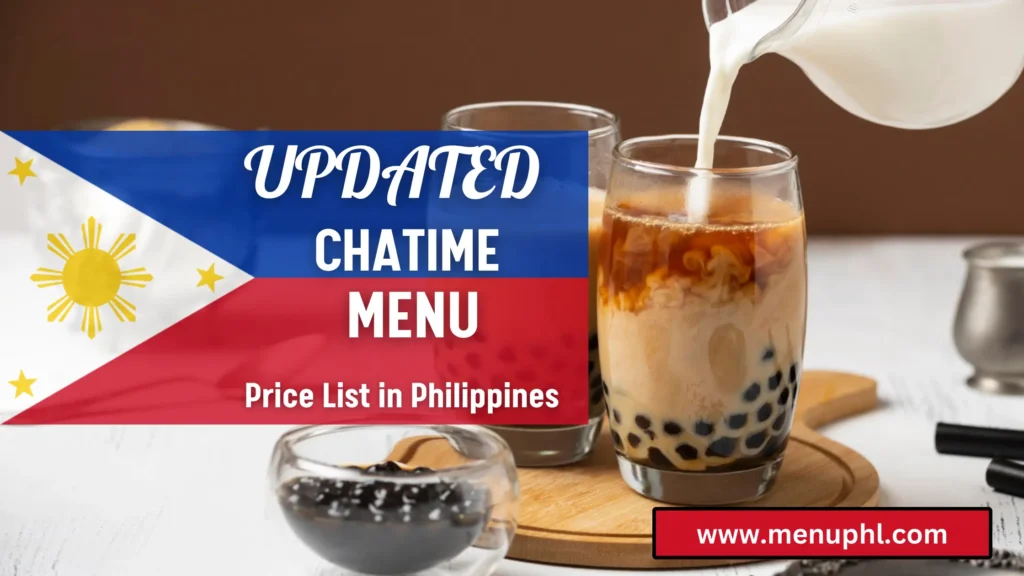 CHATIME MENU PHILIPPINES & UPDATED PRICES 2024