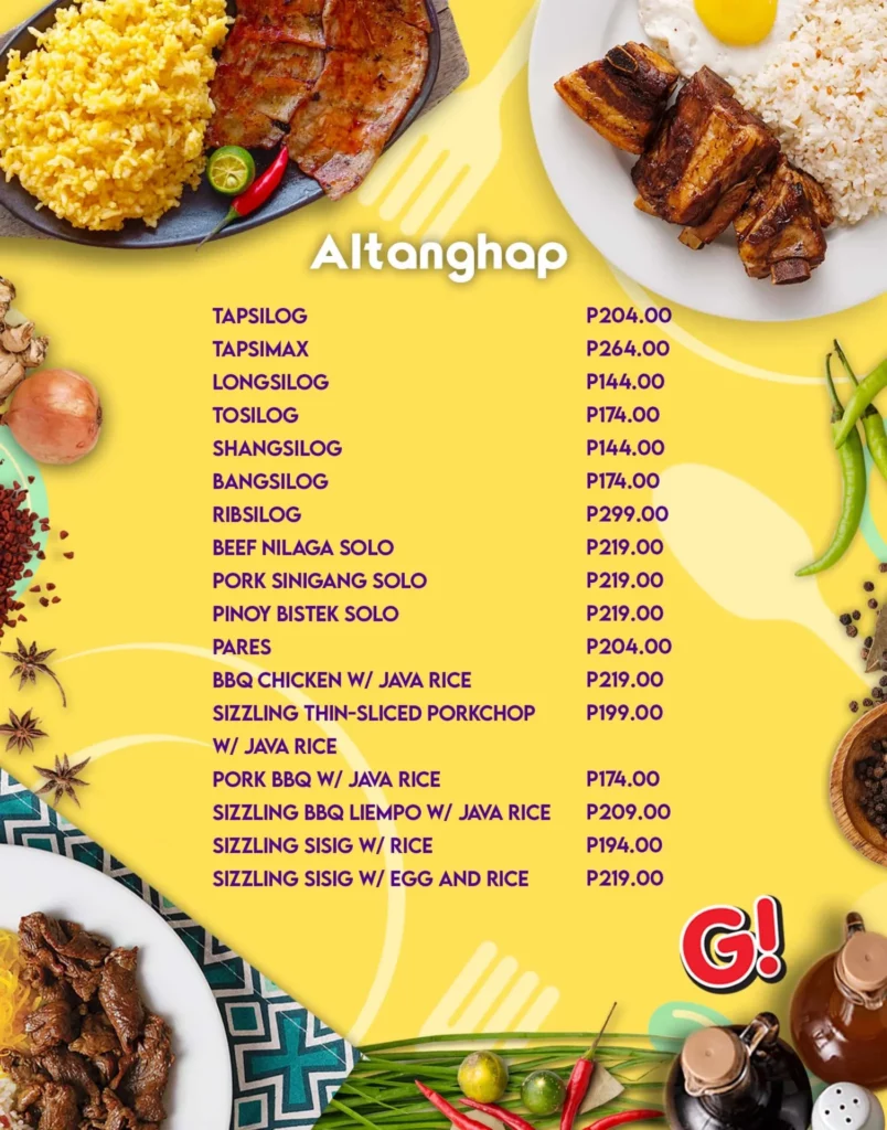 GOODAH ALTANGHAP MENU WITH PRICES