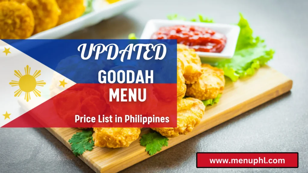 GOODAH MENU PHILIPPINES