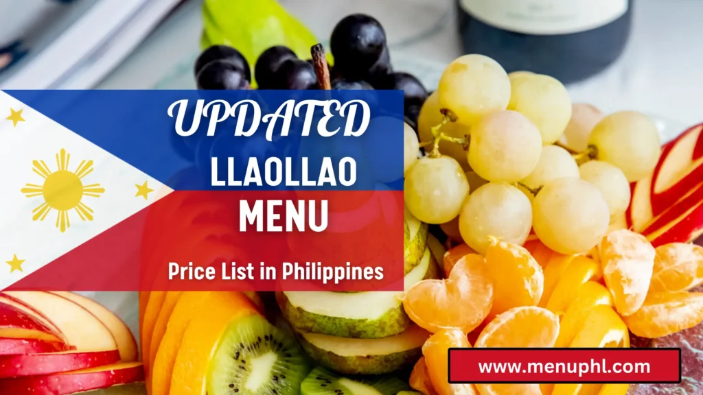 LLAOLLAO MENU PHILIPPINES 