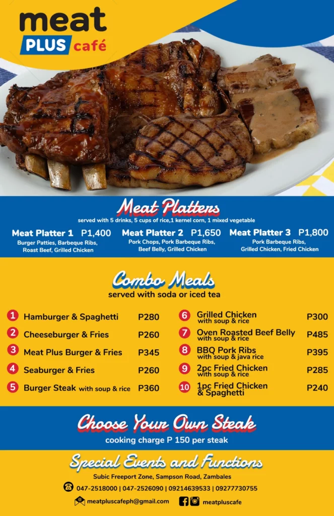 MEAT PLUS CAFE COMBO MEALS PRICES