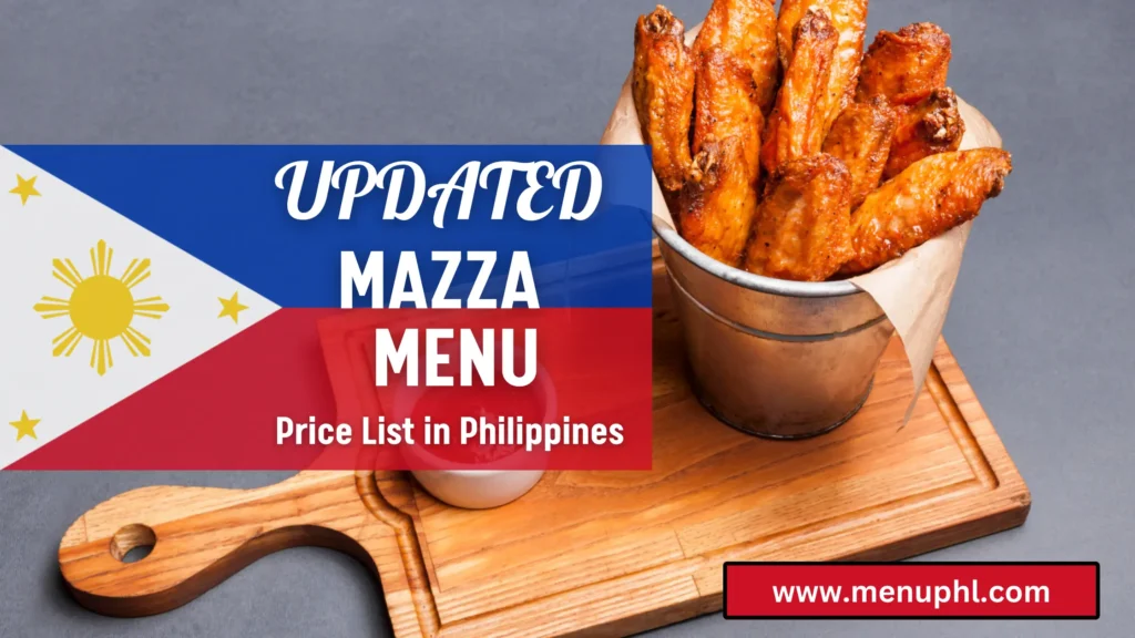 MAZZA MENU PHILIPPINES