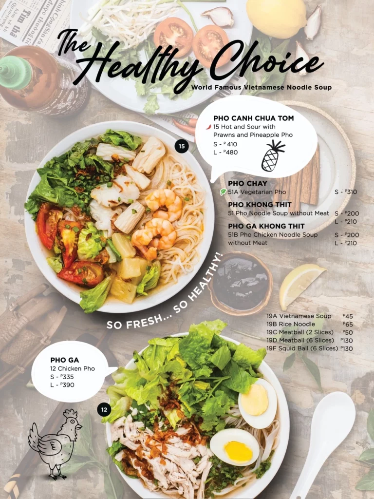 PHO HOA THE HEALTHY CHOICE PRICES