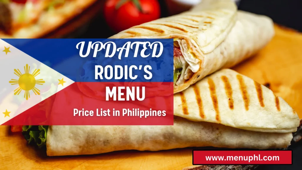 RODICS MENU PHILIPPINES 