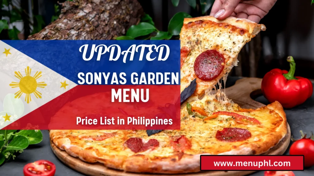 SONYAS GARDEN MENU PHILIPPINES 