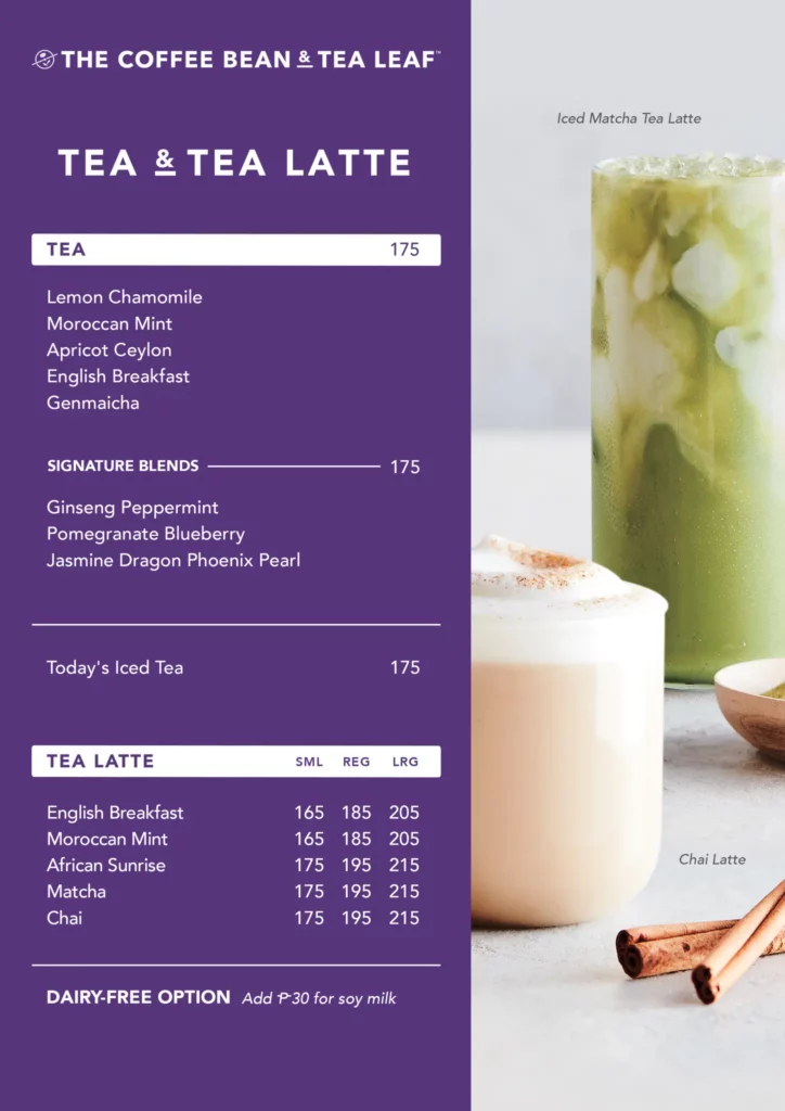 THE COFFEE BEAN & TEA LEAF TEA PRICES