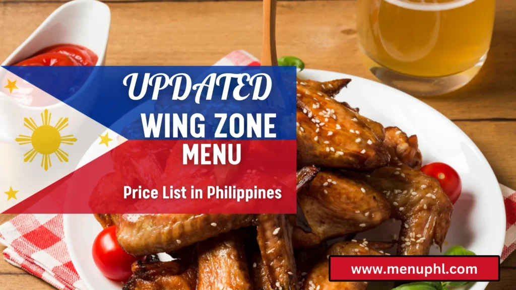 WING ZONE MENU PHILIPPINES