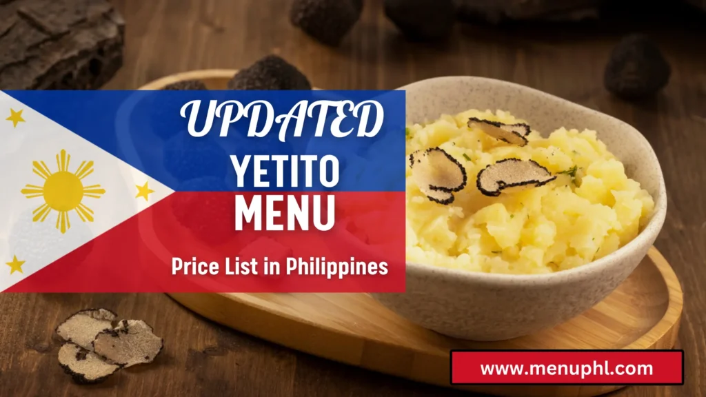 YETITO MENU PHILIPPINES