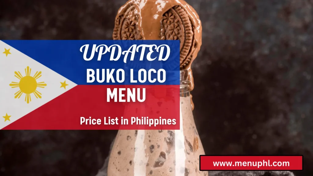 BUKO LOCO MENU PHILIPPINES