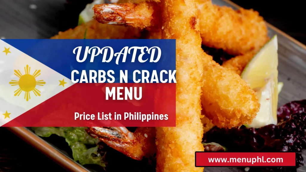 CARBS N CRACKS MENU PHILIPPINES