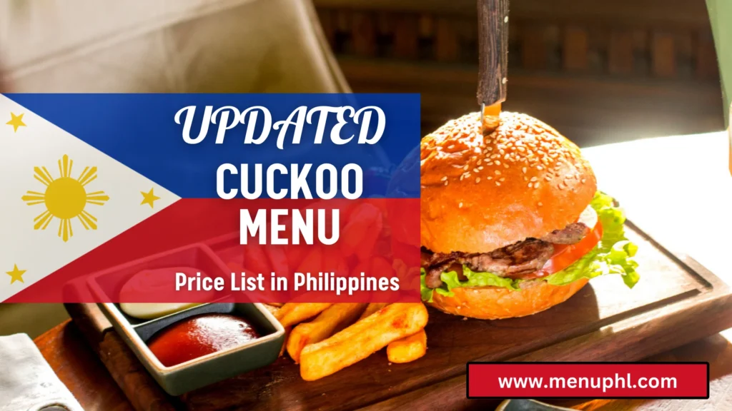 CUCKOO MENU PHILIPPINES