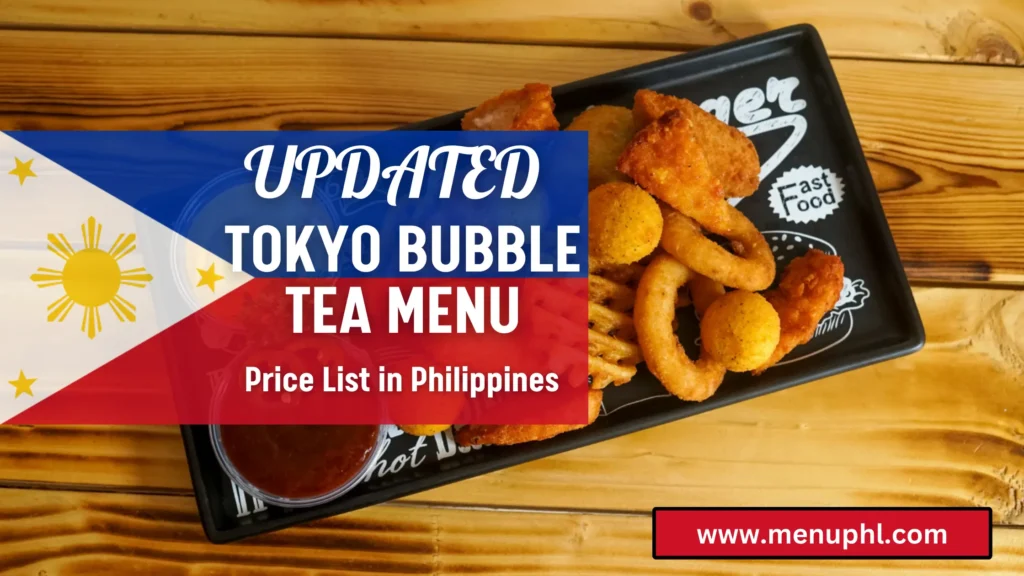 TOKYO BUBBLE TEA MENU PHILIPPINES