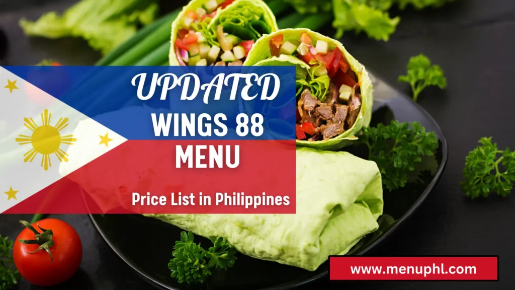 WINGS 88 MENU PHILIPPINES 