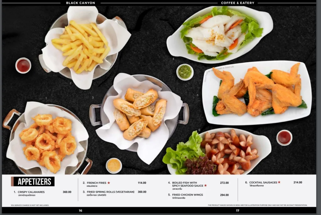 Black Canyon Appetizers Menu