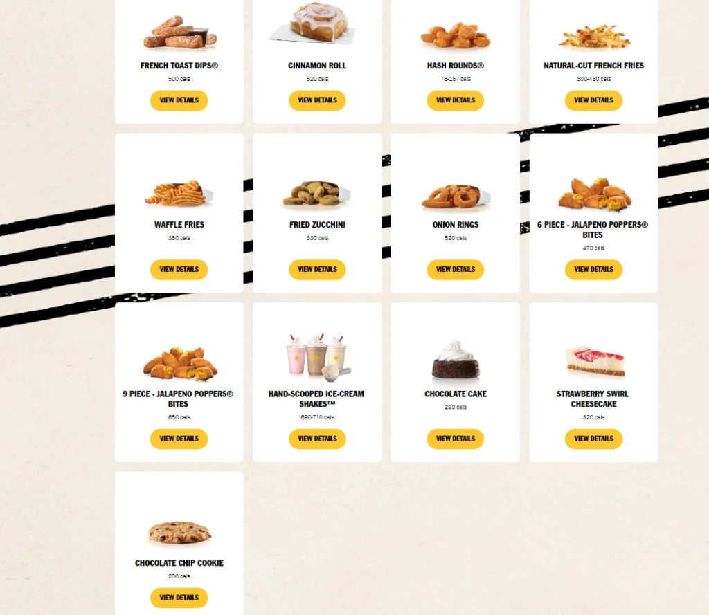 Carls Jr Sides Menu