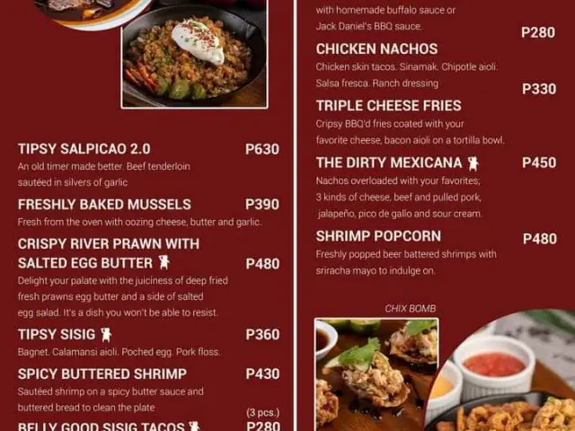 Tipsy Pig Menu Philippines