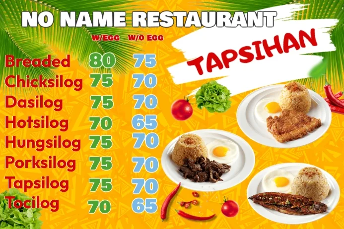 Tapsilog OUR FAMOUS TAPA Menu Philippines