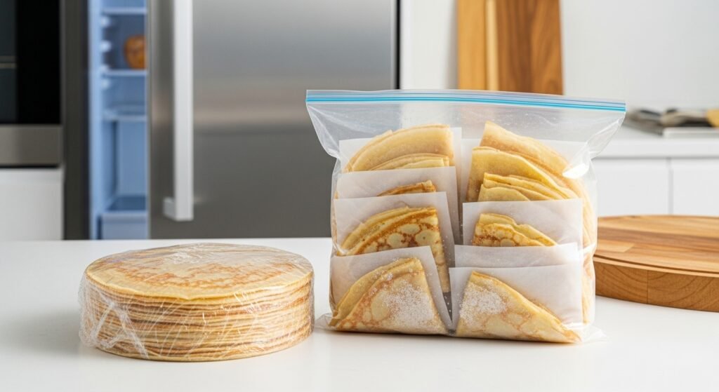 Storing and Freezing Crepes