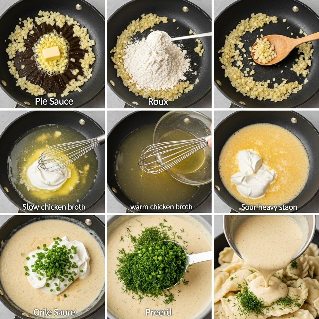 Making Sauce For Pierogies