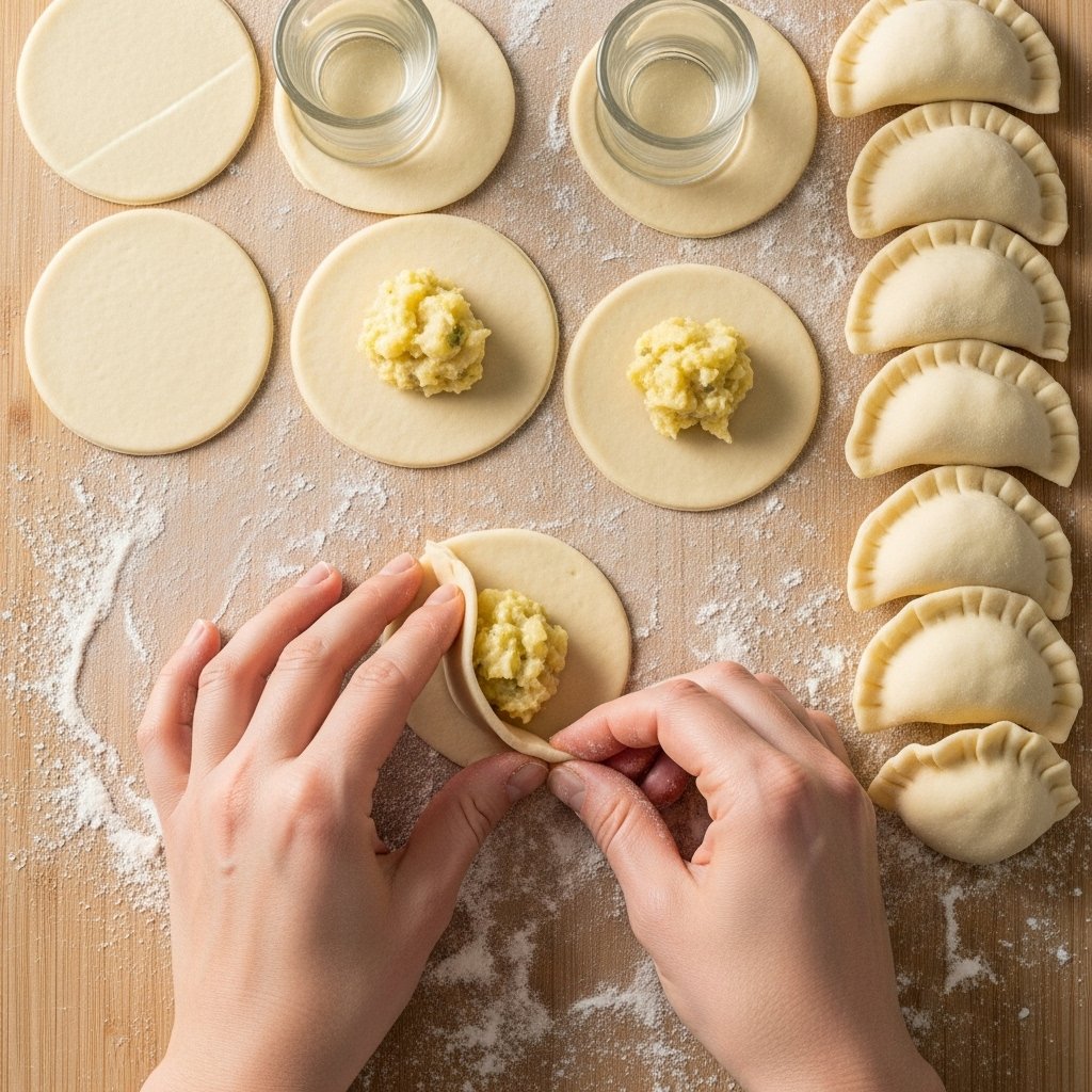 Forming and Filling Pierogi