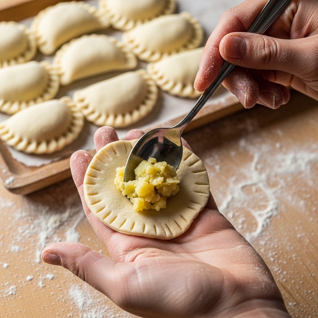 Shaping and Sealing Pierogi