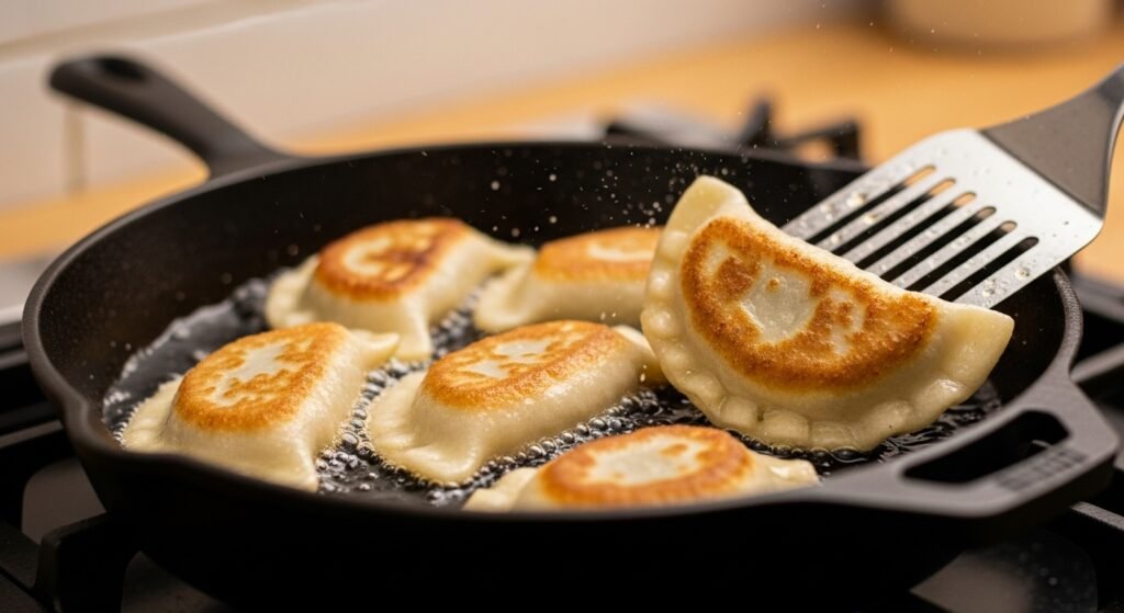 Frying Sweet Pierogi