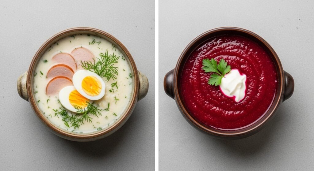 Barszcz Biały vs Żurek / White Barszcz vs Red Barszcz