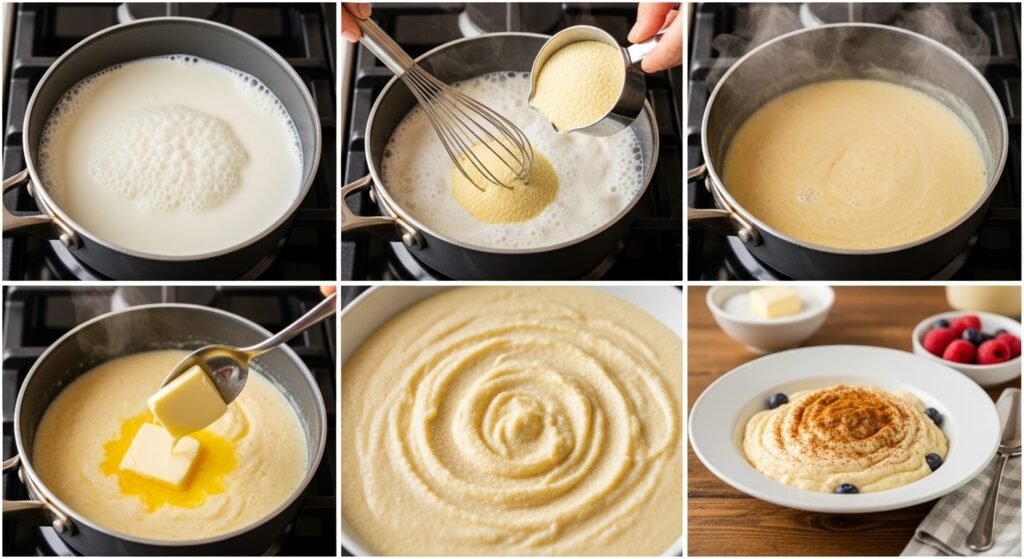 How to make semolina pudding step by step