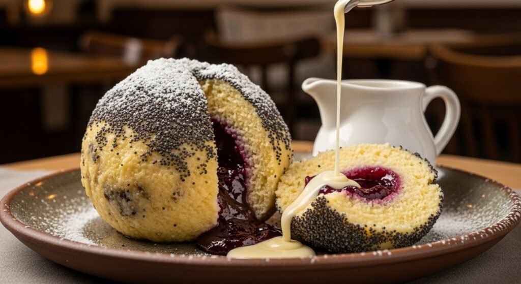 Germknödel (Austrian filled sweet dumplings)