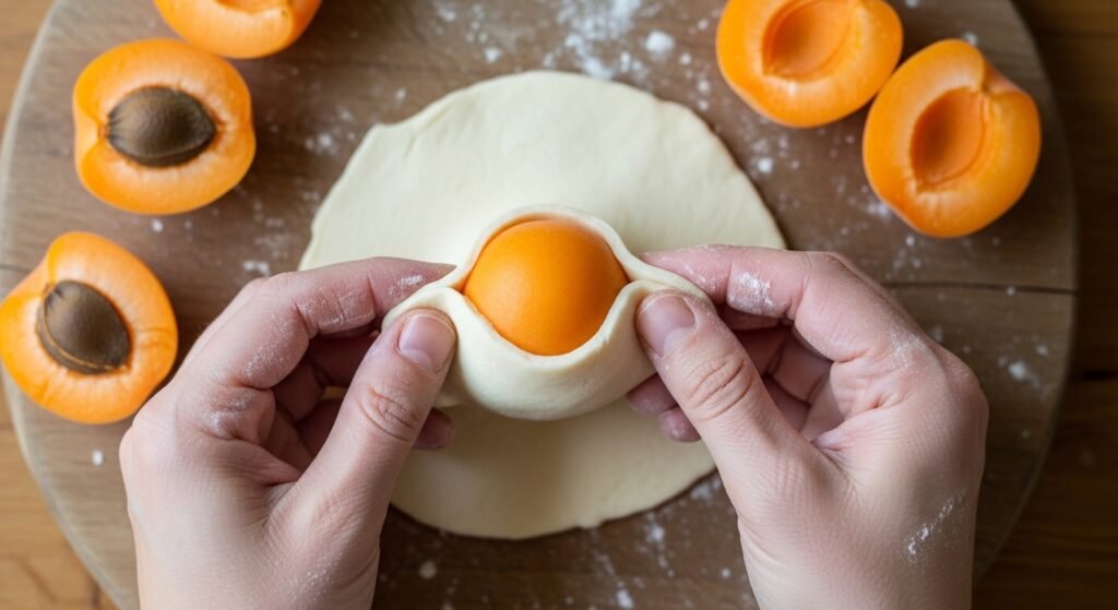 Balancing Dough and Apricots