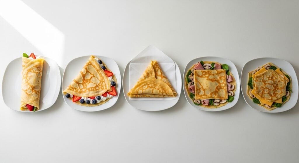 How to Fold Crepes / How to Fold a Crepe (7–8 Easy Ways)