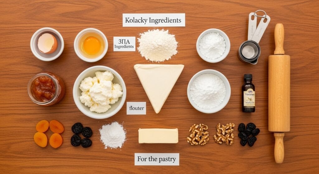 Ingredients / Kolacky Ingredients / For the pastry