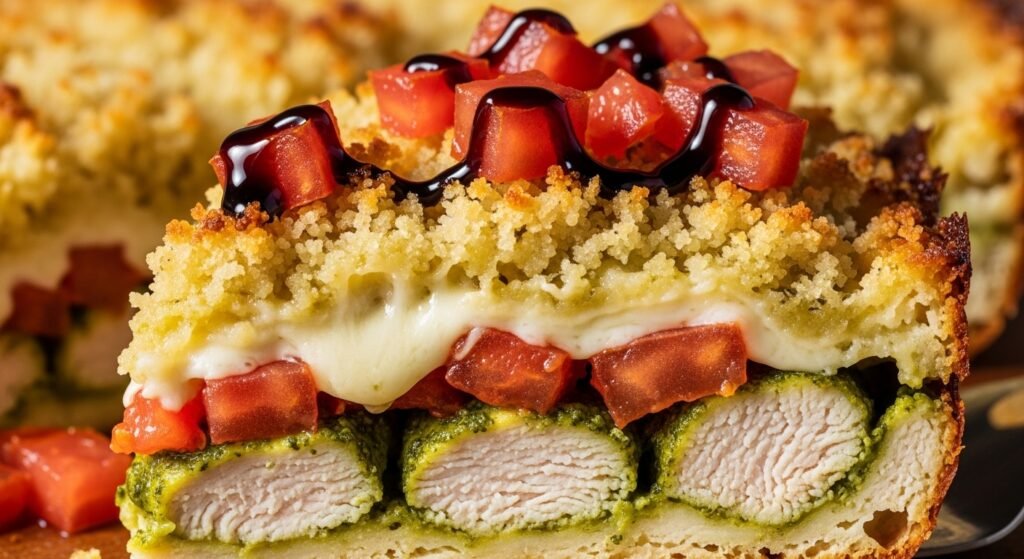 Bruschetta Pesto Chicken Casserole