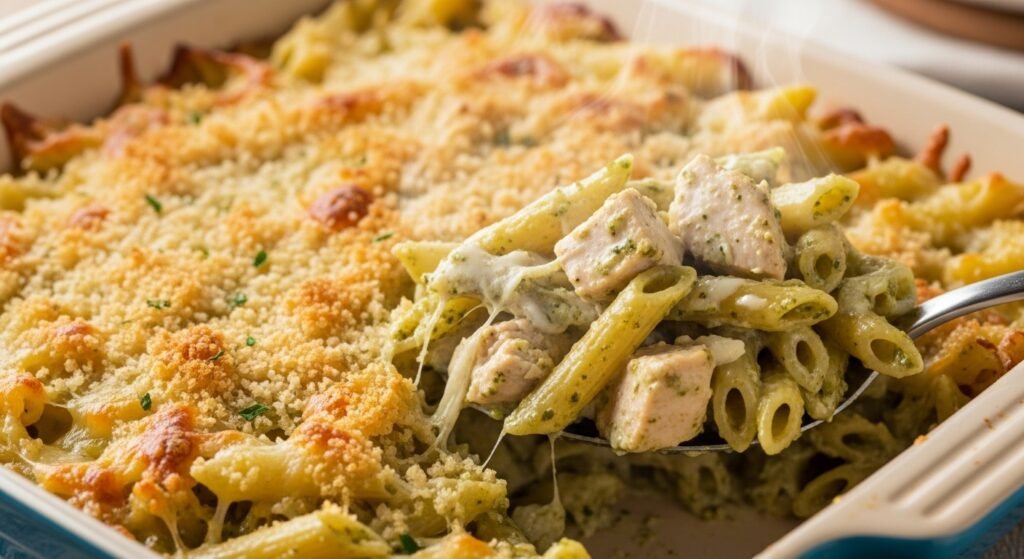 Pesto Chicken Penne Casserole